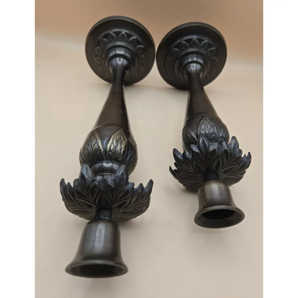 Brass Palm Candel Holders Two Sizes‎